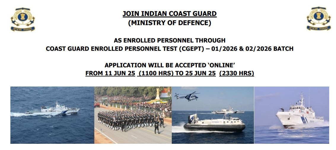 Indian Coast Guard Yantrik and Navik Jobs 2025