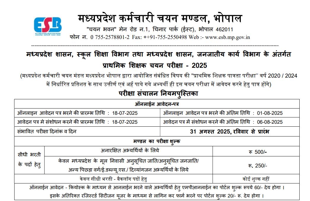 MP TET Varg 3 Recruitment