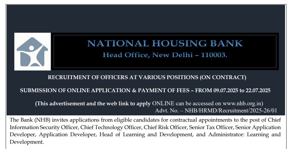 National Housing Bank (NHB) Recruitment 2025