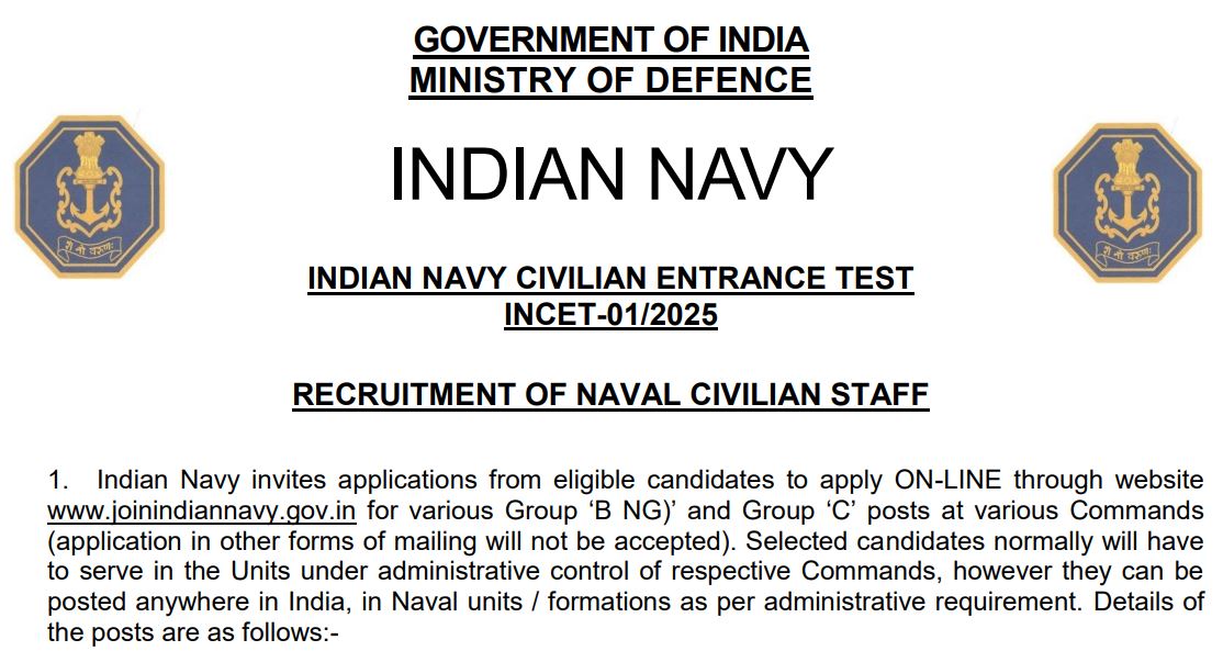 Indian Navy Recruitment 2025