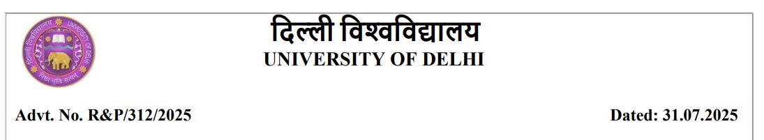 University of Delhi (DU) Recruitment for non-teaching positions - 55 Posts