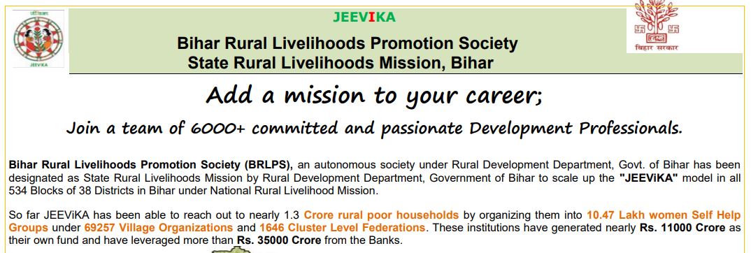 Bihar Jeevika Bharti 2025