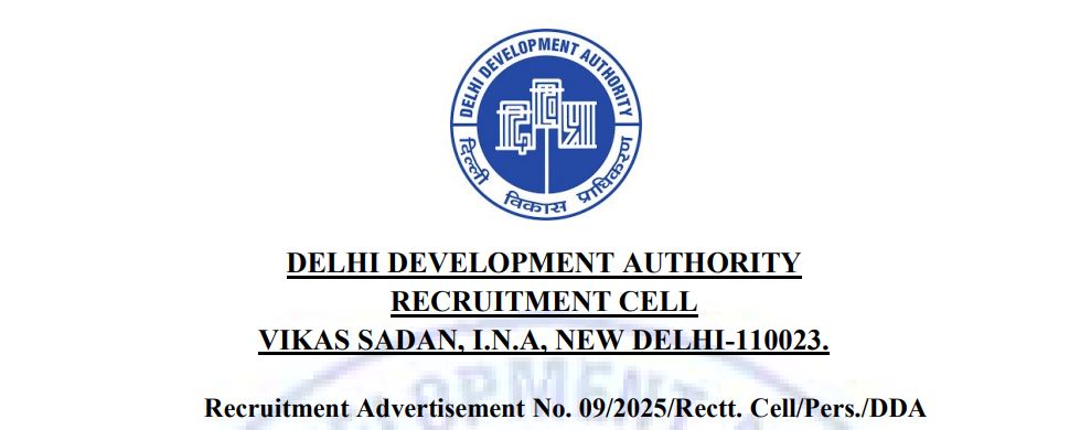 DDA Recruitment 2025: Apply Online for 1732 Posts