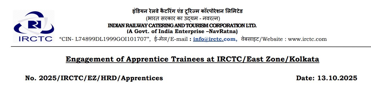 IRCTC Recruitment 2025