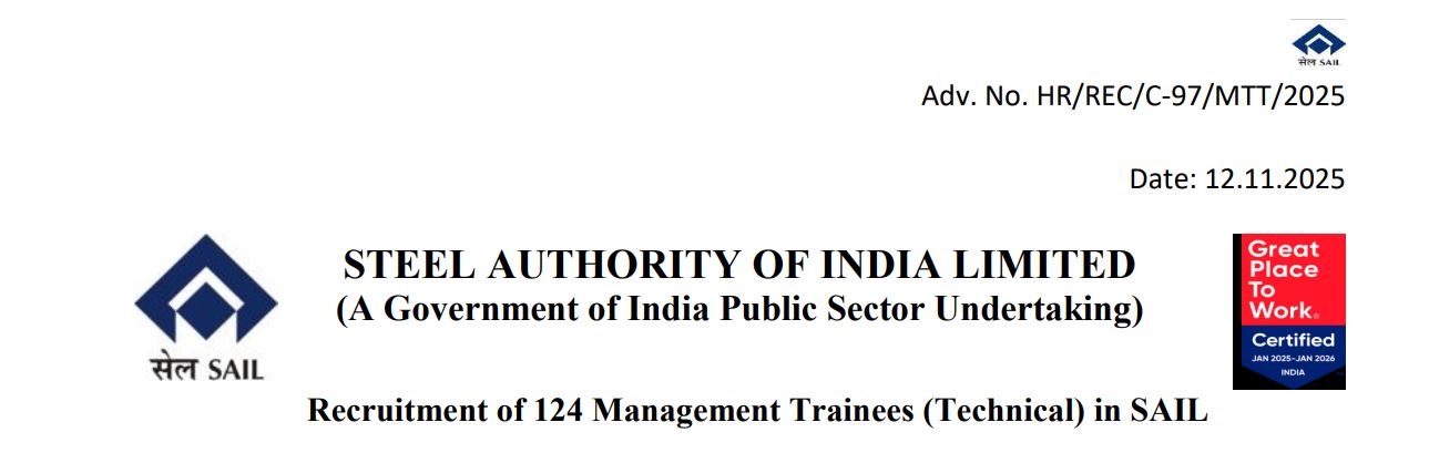 SAIL Recruitment 2025